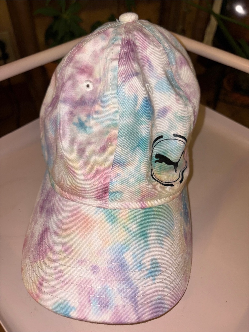 PUMA Unisex Evercat Tie Dye Kaleidoscope Adjustable Strapback Baseball Hat